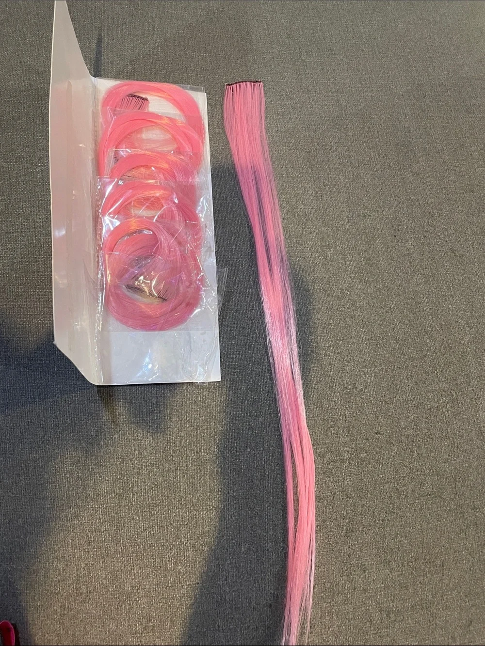 Pink Clip-In Hair Extensions for Women 6 piece 22”
